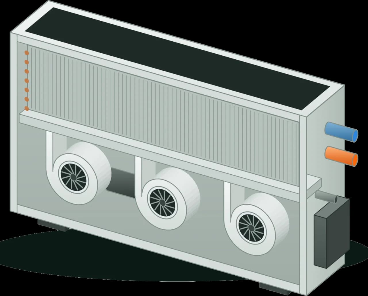 Concealed floor-standing fan coil