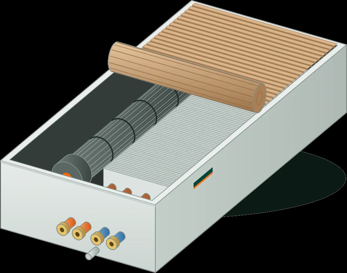 Heating and cooling trench convector
