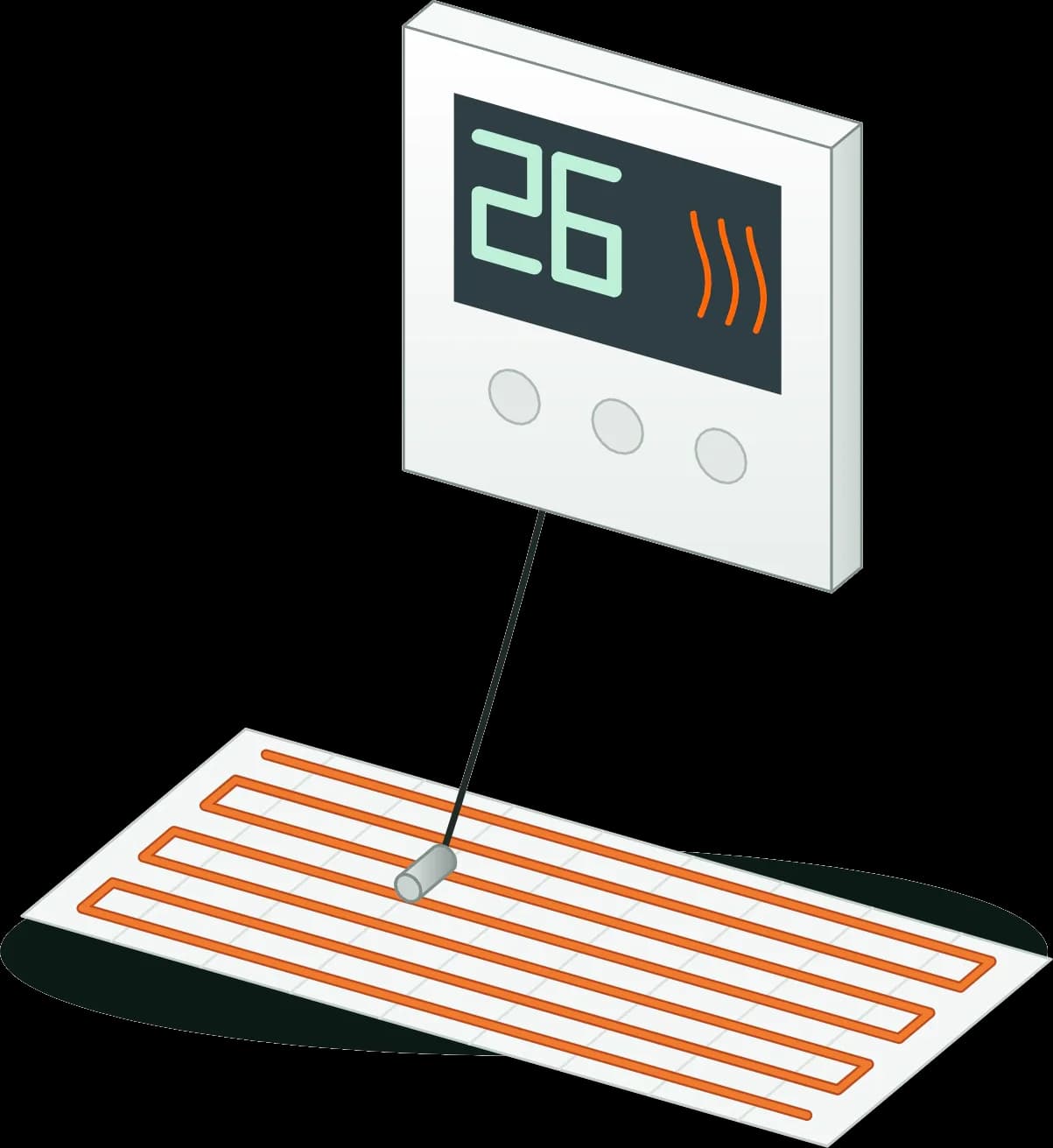 Electric floor heating thermostat